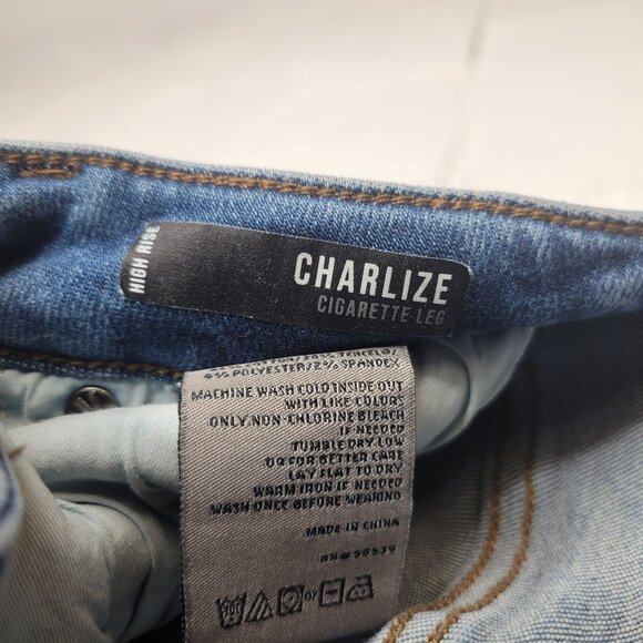 Kut From The Kloth Women's Size 0 Jeans Charlize Cigarette Leg High Rise Raw Hem - Picture 5 of 6